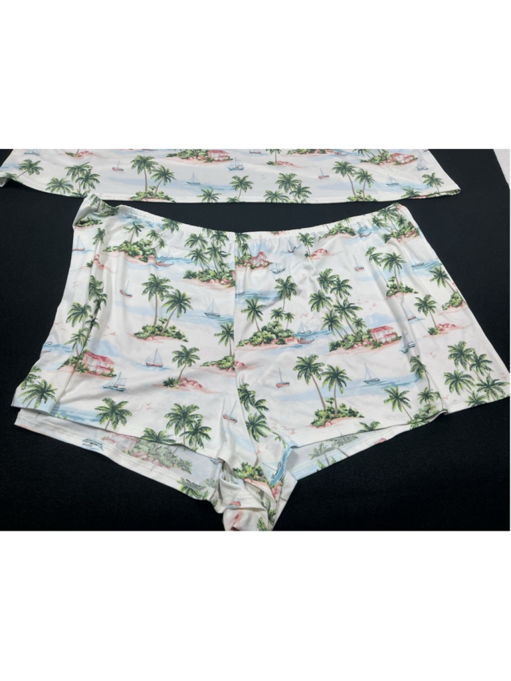 Joyspun Dreamy Soft Womens Plus 3X Tropical Cami & Shorts Pajama Set Lace - Picture 4 of 10